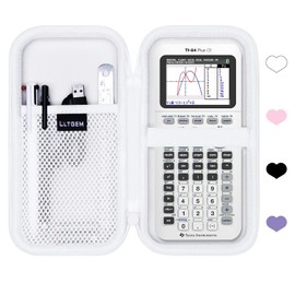 Hard Case Compatible with Texas Instruments TI-84 Plus CE/TI-84 Plus/TI-Nspire CX II CAS/TI-Nspire CX II/TI-83 Plus/TI-85 /TI-86 /TI30xs /TI36X Pro/TI 34 Color Graphing Calculator (White)