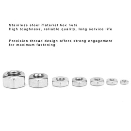 Pack of 360 Stainless Steel American Hex Bolt with Nut Coarse Tooth American UNC Nut Clasp