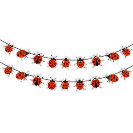 Ladybug Garland Decoration – Fun & Colorful Party Decor – Perfect for Birthday Parties, Baby Showers, and Themed Celebrations
