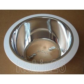 6" Inch Recessed Ceiling CAN Light Chrome Metal Trim Smooth Shiny Polished Reflector Baffle