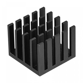 sourcing map Electronic Radiators Module Cooler Aluminium Heatsink 20x20x16mm for CPU Black Pack of 10