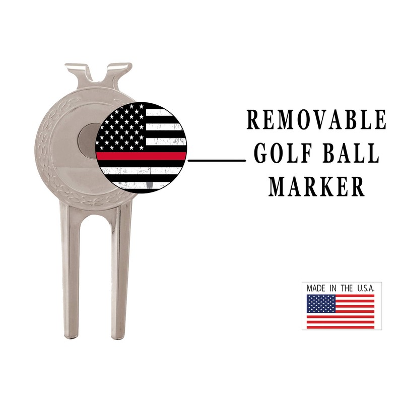 Rogue River Tactical Thin Red Line Golf Divot Tool Golf