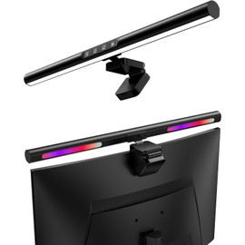 Tuilock Computer Monitor Lamp,Gaming Office Desk Lamp, 3 Modes Dimmable Backlight,3 Color Temperature Adjustable.LED Monitor Light Bar Lamp for Eyes-Care, E-Reading