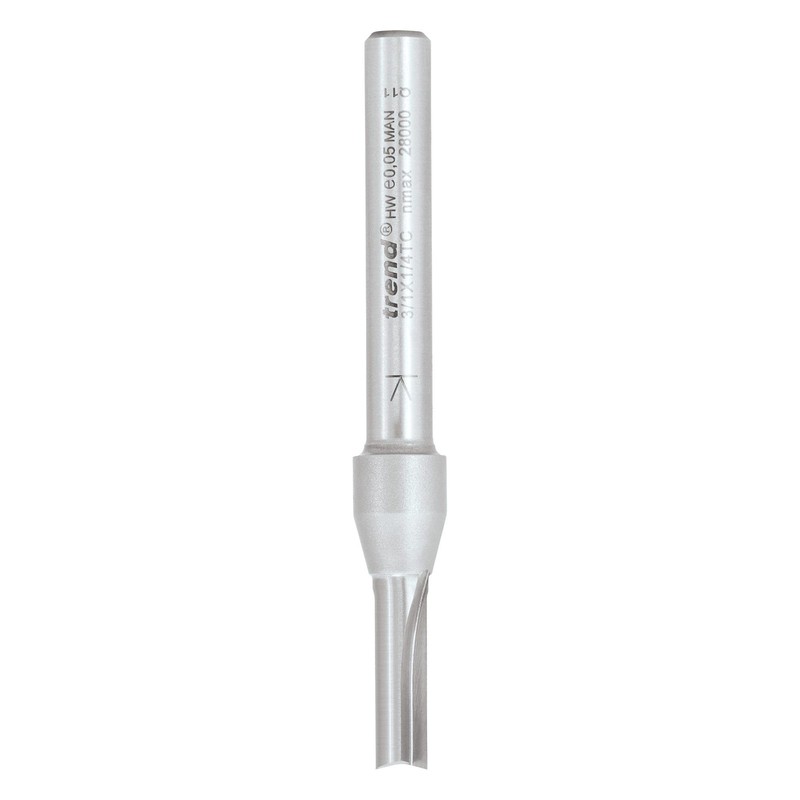 Trend Professional Straight Two Flute Router Cutter Bit, 1/4 Inch