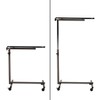 EasyComforts Rolling Tray Table with Swivel Casters, Adjustable Height &