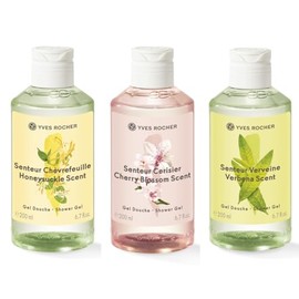 Yves Rocher Variety 3 Pack: 3 geles de ducha (200 ml c/u) aromas variados FRESCOS Florales/Herbales