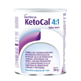 Ketocal Alimento para Niños Mayores de 1 Año, Sabor Neutro, 300 g, Blanco