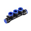 sourcing map Plastic Inline Manifold Union Push to Connect Tube