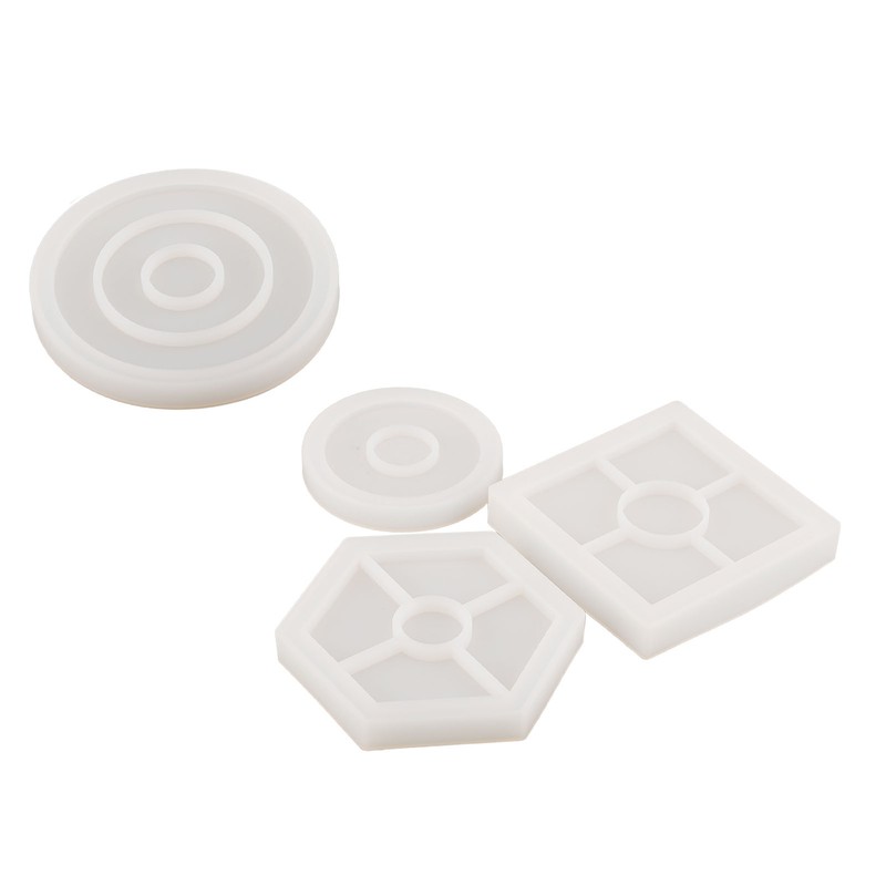 8 Pcs Silicone Coaster Molds Silicone Epoxy Resin Coaster Casting
