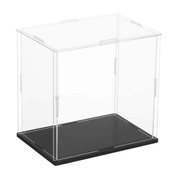 sourcing map Acrylic Clear Display Case for Collectibles Self-Assemble Display