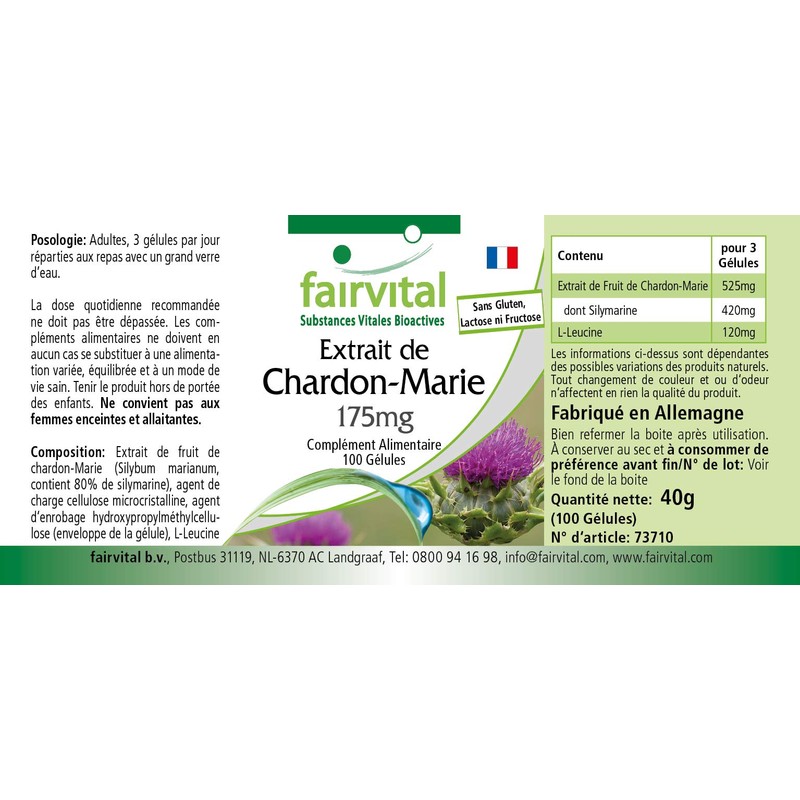 Standardized Milk Thistle Extract, Natural, Vegan, 80% Silymarin (420mg, 100