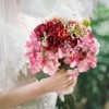 Simulation Wedding Bouquet Beautiful Bridal Holding Flower Wedding DecorationWine Red