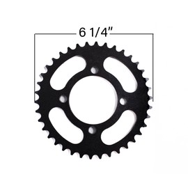 Hi-Gear #420 1/2" Pitch 38T Sprocket Chain Free Wheel Drive w Axle Shaft Hub Adapter by Alfa Wheels (Shaft 3/4")