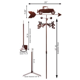 SWEN Products Model A CAR AUTO Weathervane Interchangeable Top Arrow Only