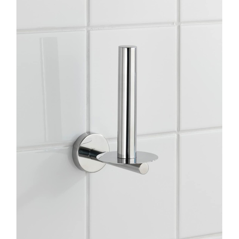 WENKO Ersatzrollenhalter Mod. Bosio Shine, Wandhalter für Toilettenpapier aus Edelstahl,