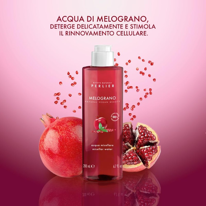 Perlier Pomegranate Micellar Cleansing Water - Gentle Makeup Remover &