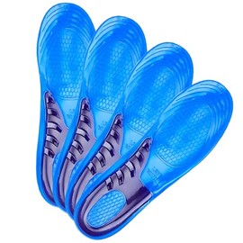 Plantillas de Gel para Hombres y Mujeres (2 Pares), Tamaños Ajustables 6-9, Absorción de Impactos, Soporte para el Arco, Plantillas Ortopédicas de Silicona para Fascitis Plantar, Deportes y Uso Diario