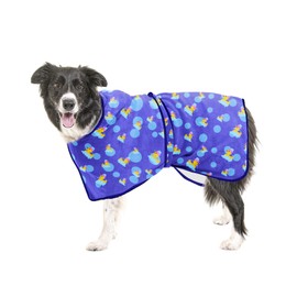 NACOCO Dog Bathrobe Towel Microfiber Pet Drying Robes Moisture Absorbing Towels Coat for Dog and Cat(Yellow Duck,L)