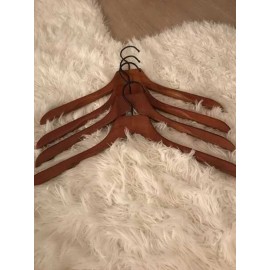 Unbranded BRAND NEW WOOD HANGERS BROWN WOOD HANGERS SHIRTS PANTS COATS JACKETS