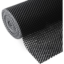 Shelf Cabinet Liner Non-Adhesive 12 in X 20 Ft, Strong Grip Non Slip Shelving Liner for Kitchen Cabinets, Easy Install Storage, Drawers, Shelves Kitchenware Tableware Light Gray Liners - Color: black, Size: 12 IN X 20 FT