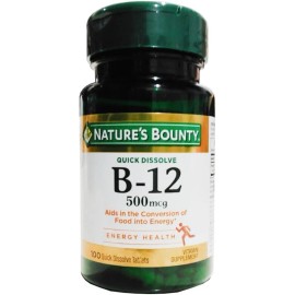 Nature’s Bounty Vitamin B12 1000 mcg, Energy Support, 200 Tablets