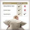 Allerease Organically Grown Cotton Allergy Defense Odor Neutralizing Zippered Pillow