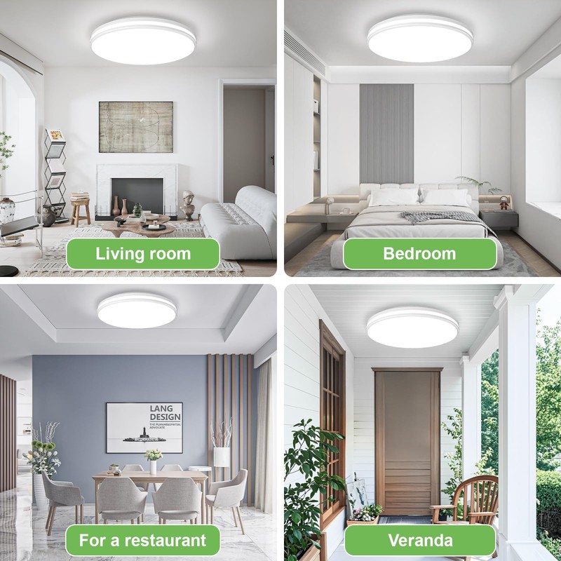 Airand 10.2 Inch Flush Mount Ceiling Light Fixture, 20W LED