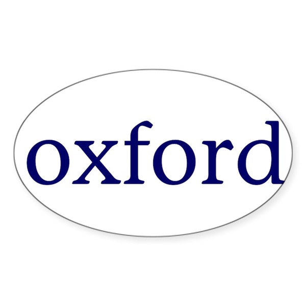 CafePress Oxford Oval Car Bumper Sticker