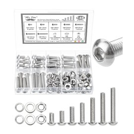 Mr. Pen- Nuts and Bolts Assortment Kit, 146 pcs, Stainless Steel, M6 Screws (7 Sizes 6-30mm)Button Head Socket Cap Screws Assorted Nuts and Bolts Nut Bolt and Washer Assortment Bolt and Nut Assortment