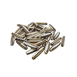 Buffalo Bone Hairpipe Beads Batik Print African Beads for Jewelry Making (1in - Gold Strip)