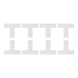 DTGN 50mm x 50mm T Brackets Shelf Brackets 12 Pieces for Furniture Repair 304 Stainless Steel Silver Tone
