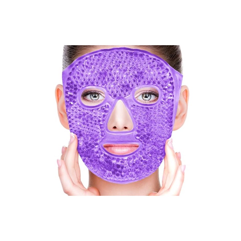 Antifaz de Gel para Cara Frío/Caliente con Respaldo de Felpa