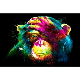 WACYDSD Puzzle 1000 Pieces 3D Puzzle Monkey Animal Abstract DIY Modern Wall Art Unique Gift Home Decor