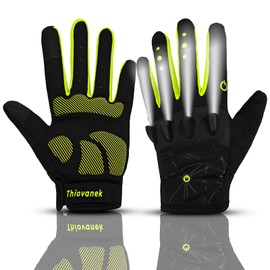 Rechargeable 4 LED Flashlight Cycling Gloves Hands Free Led Flashlight for Running Walking Fishing Riding Safety Glove Bicycle Flashlight Glove for Men Gift Full Finger Led Flashlight Gloves for Men