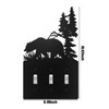 Lothee Metal Bear Switch Covers Moose Tree Mountain Elk Black