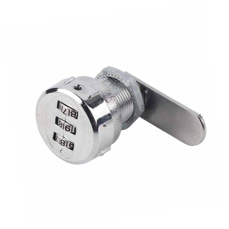 QANYEGN 3 Digit Combination Cam Lock, Silver Cabinet Security Password
