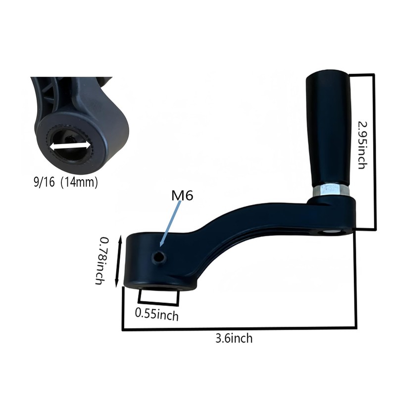BGD 10601009A1 Drill Press Crank Handle 360° Free Rotation Part