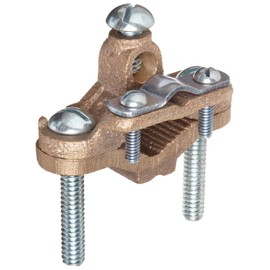 Morris Products 91670 Ground Clamp, For Armored and Unarmored Wire, 1/2 -1" Water Pipe Range, 8 - 4 Wire Range