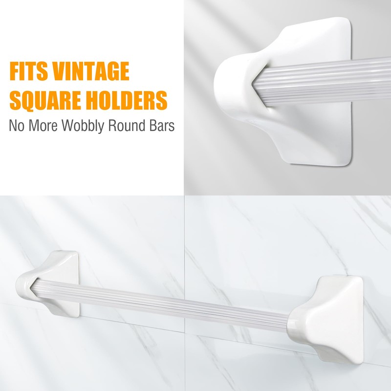 24 Inch Clear Replacement Towel Bar for Ceramic Holder -