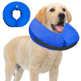 Inflatable Dog Cone Collar After Surgery, Soft Dog Neck Donut Collar, Blow up Donut E-Collar for Small Medium Large Dogs and Cats, Dogs Recovery Cone Alternative
