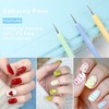 TEOYALL TEOYALL Nail Art Brushes, Nail Design Painting Brushes Builder