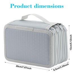 72 Slots Pencil Case Large Capacity 4 Compartments Pencil Case Large Coloured Pencil Holder Large Pencil Bag with Zip for Art School Office Travel, black, Fashion