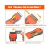 Retractable Razor Blade Scraper Tool, 2 Pack with 20 Extra