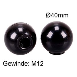 TRUCK DUCK® Universal Replacement Knob Ball Handle 40 mm with M12 Internal Thread Plastic Ball Cone Screw Handle Round Lever Switch Car Truck