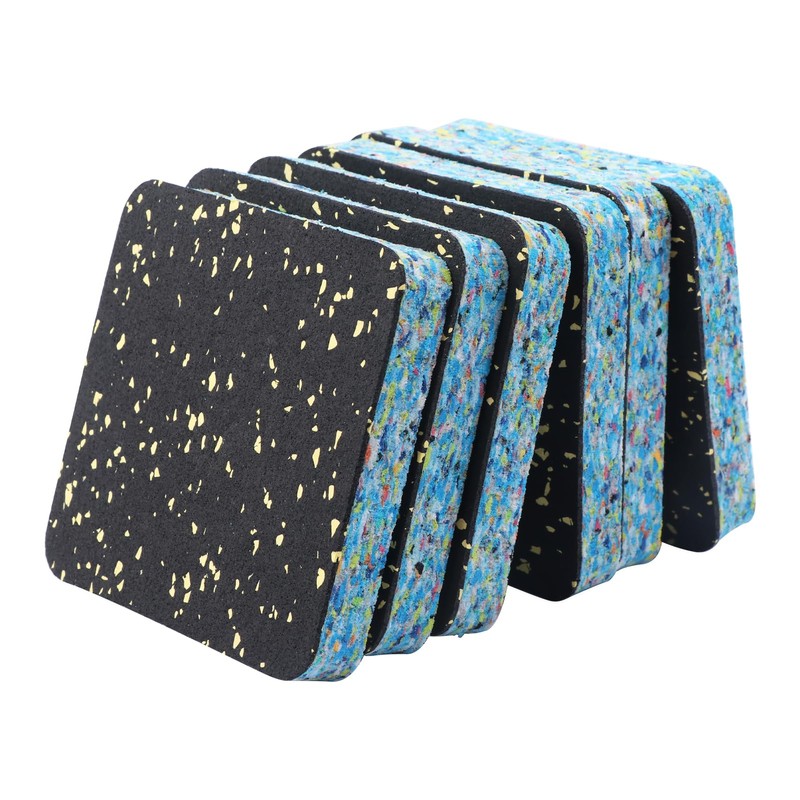 6Pcs Anti-Vibration Pads,4"x4" High Density Rubber Shock Absorbing Washer Pads,Non-Skid