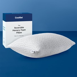 COOL GEL Reversible Shredded Memory Foam Pillow, Supportive and Comfortable, King 1-Pack