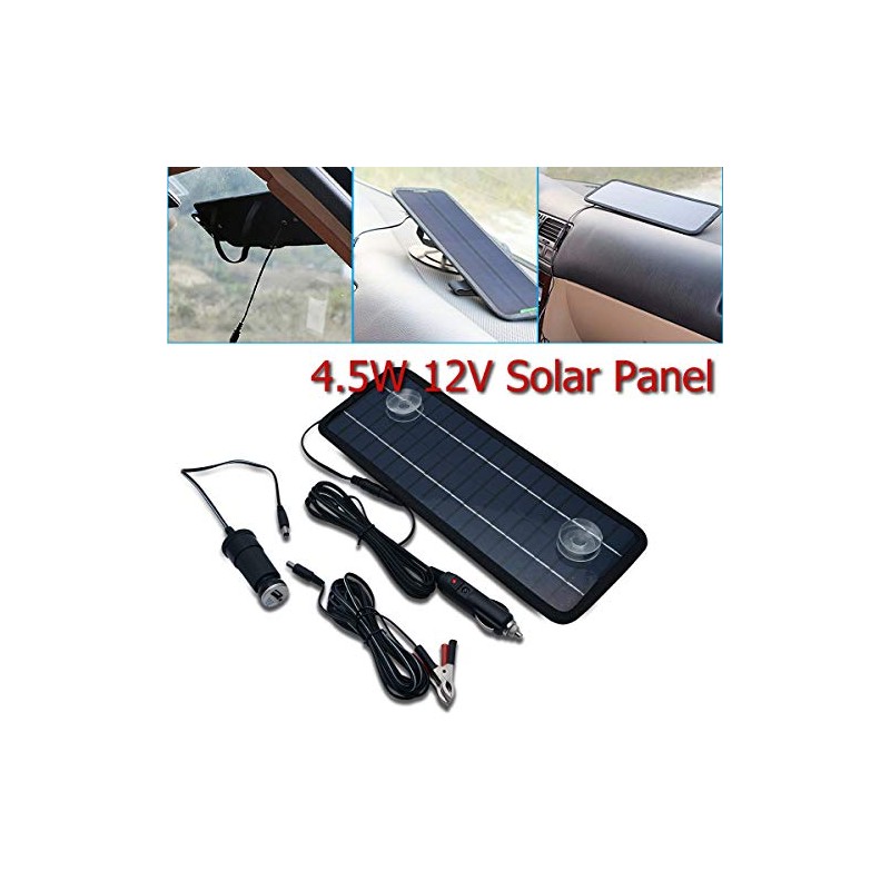 Outdoor Car Solar Panel 12V 4.5W Drip Charger Universal Power
