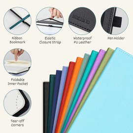 BEZEND Monthly Planner 2026-2027, 2 Year Pocket Calendar Book for Purse 3.5" x 6.5" (Jan 26 to Dec 27) Thick 100 GSM Paper, Storage Pocket, Pen Loop & Notes, PU Leather Hardcover in Kiwi