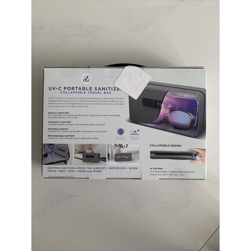 Vie Oli UV-C LED Portable Sanitizer Collapsible Travel Bag Brand