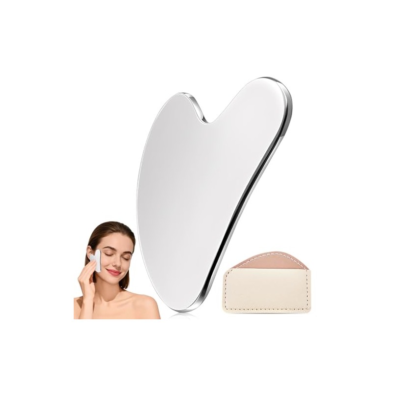 Gua Sha, Herramienta de Masaje de Acero Inoxidable Guasha, Herramienta